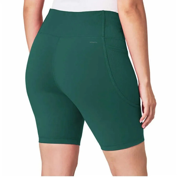 Mondetta Ladies' Active Ribbed Bike Short Pink X-Large - Picture 10 of 11